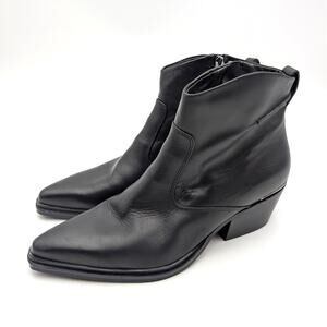 SARTO by Franco Sarto Blake Pointed Toe Bootie Women's Black Size US8.5M EU39